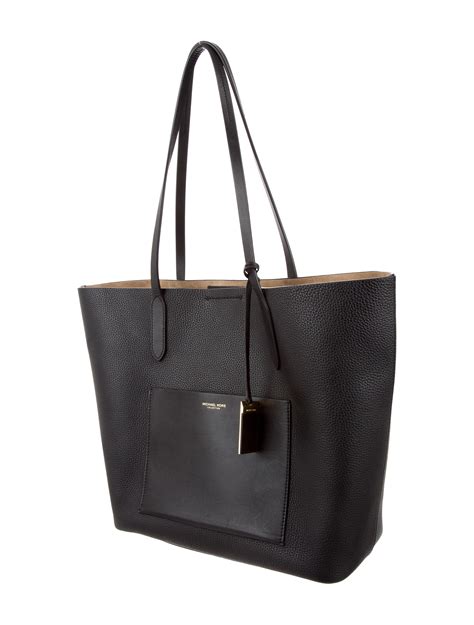 michael kors black white tote|michael kors shopper tote.